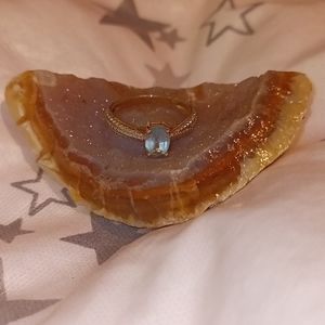 Woman's size 7 blue Sapphire engagement ring